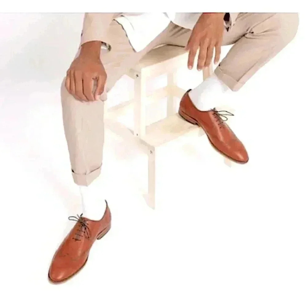 Rawls New Hamilton Designer Leather Wingtip Oxfords Lace Up Shoes Uk 13 US 14